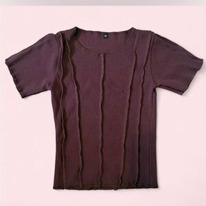 Women's Purple Short Sleeve Top